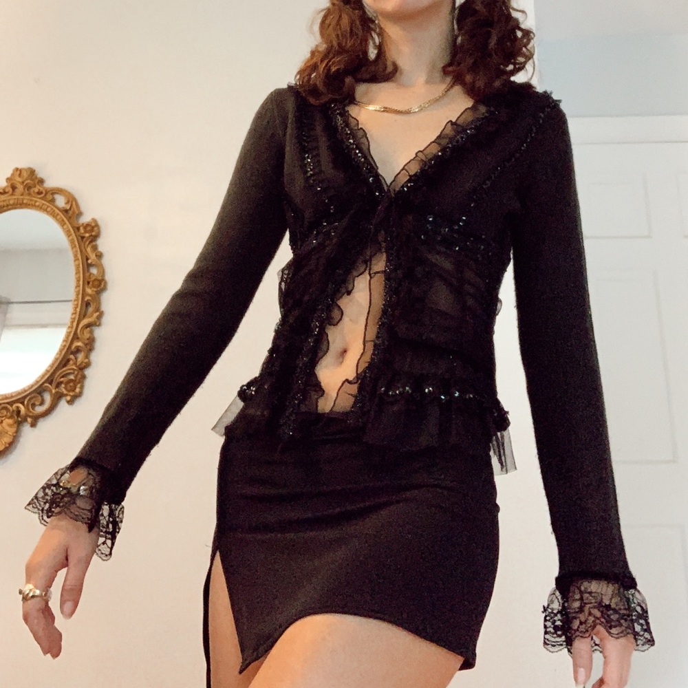 Vintage guess sequin cardigan